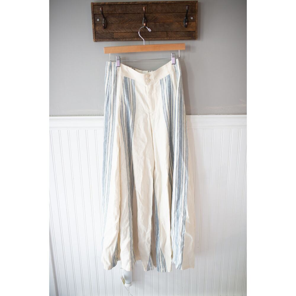Anthropologie Pilcro Linen Cotton Skirty Sailor Pants 29 NEW - Picture 3 of 6
